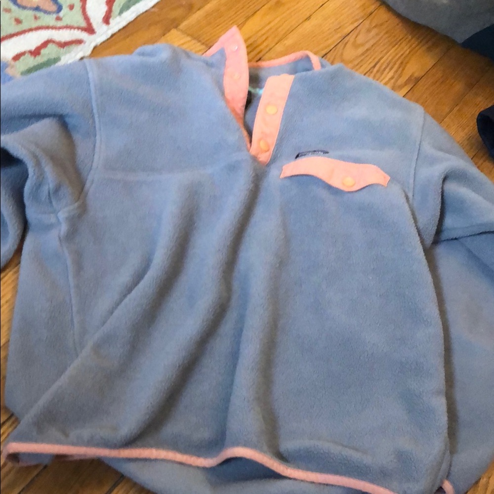 Blue and Pink Fleece Teen Pullover
